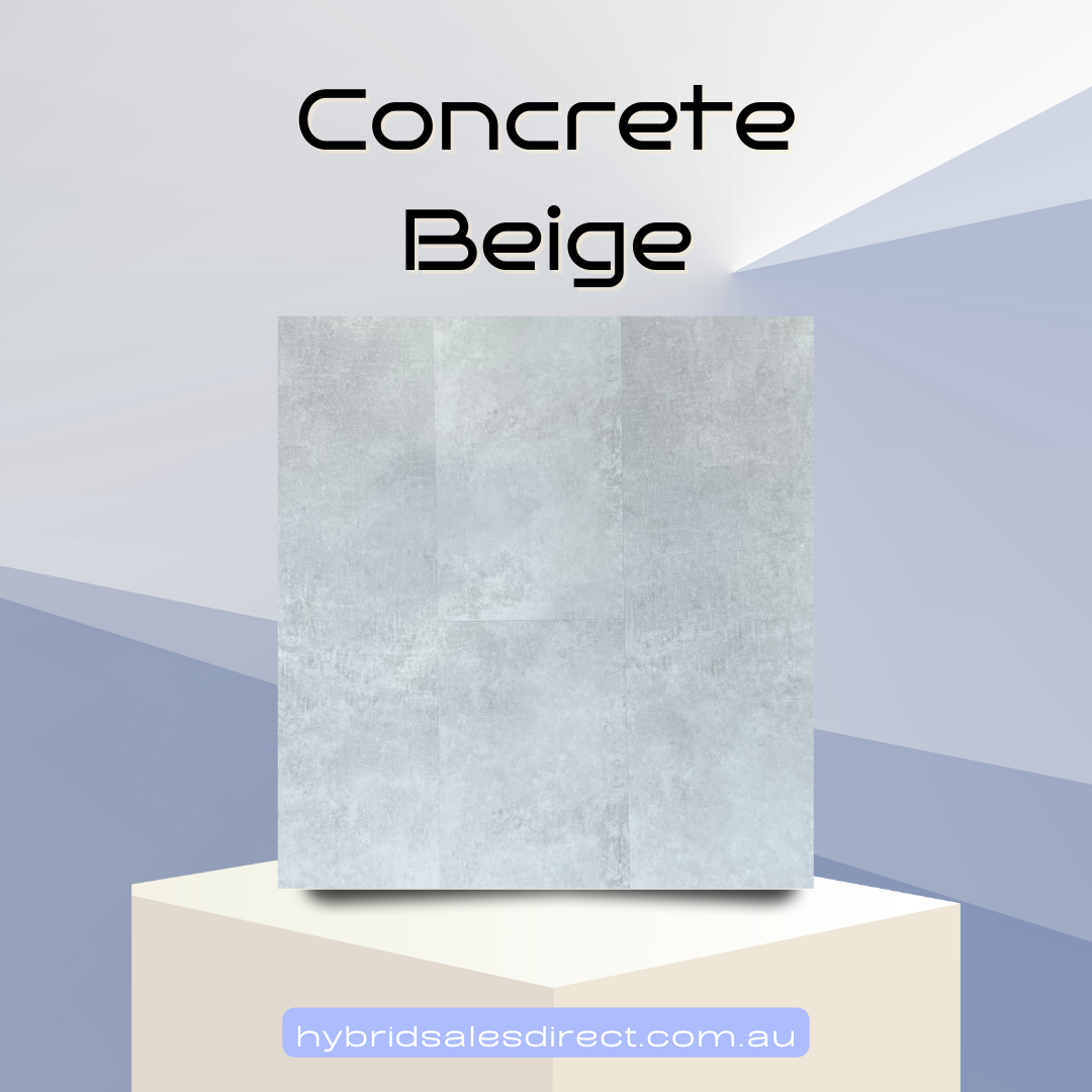 Concrete Beige 6.5MM Waterproof Hybrid Flooring
