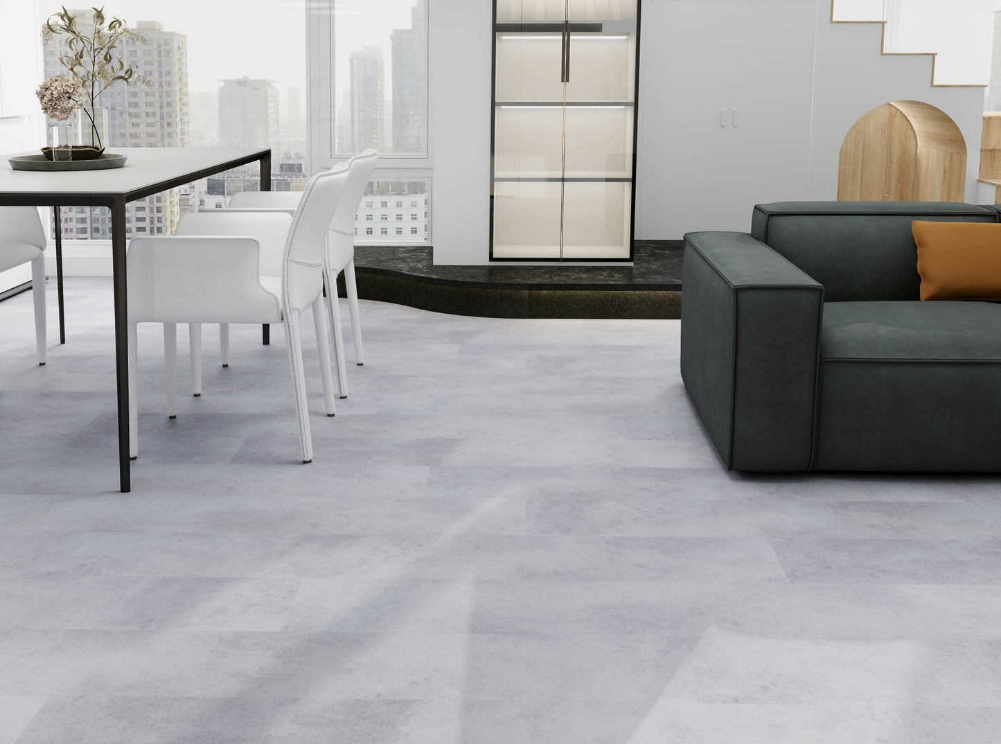 Concrete Beige 6.5MM Waterproof Hybrid Flooring