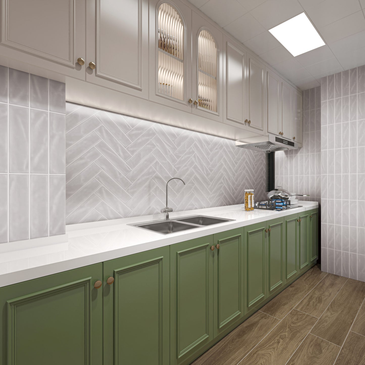 Subway Light Grey Tile