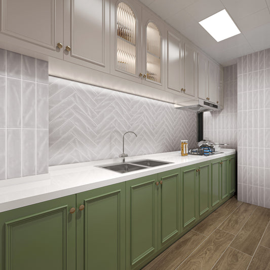 Subway Light Grey Tile