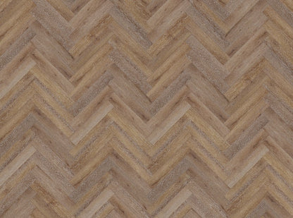 Sunset 9MM Herringbone Hybrid Flooring - Obsidian