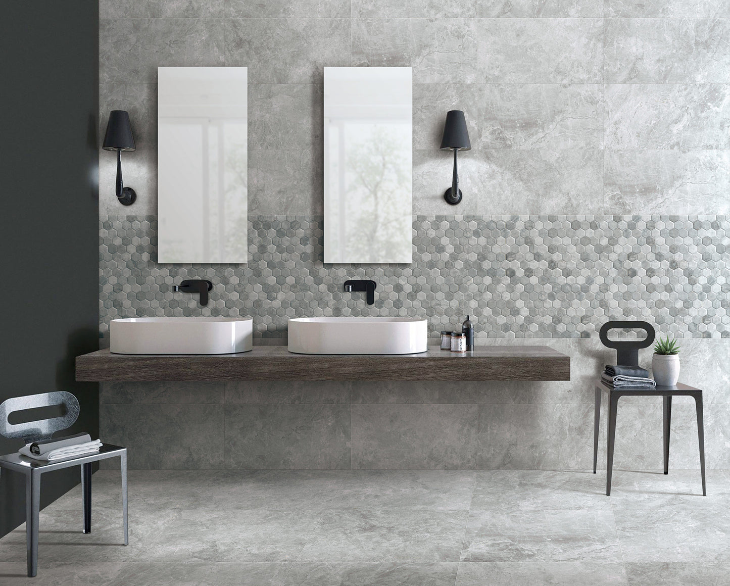 OROBICO GREY WALL TILE 300 x 600